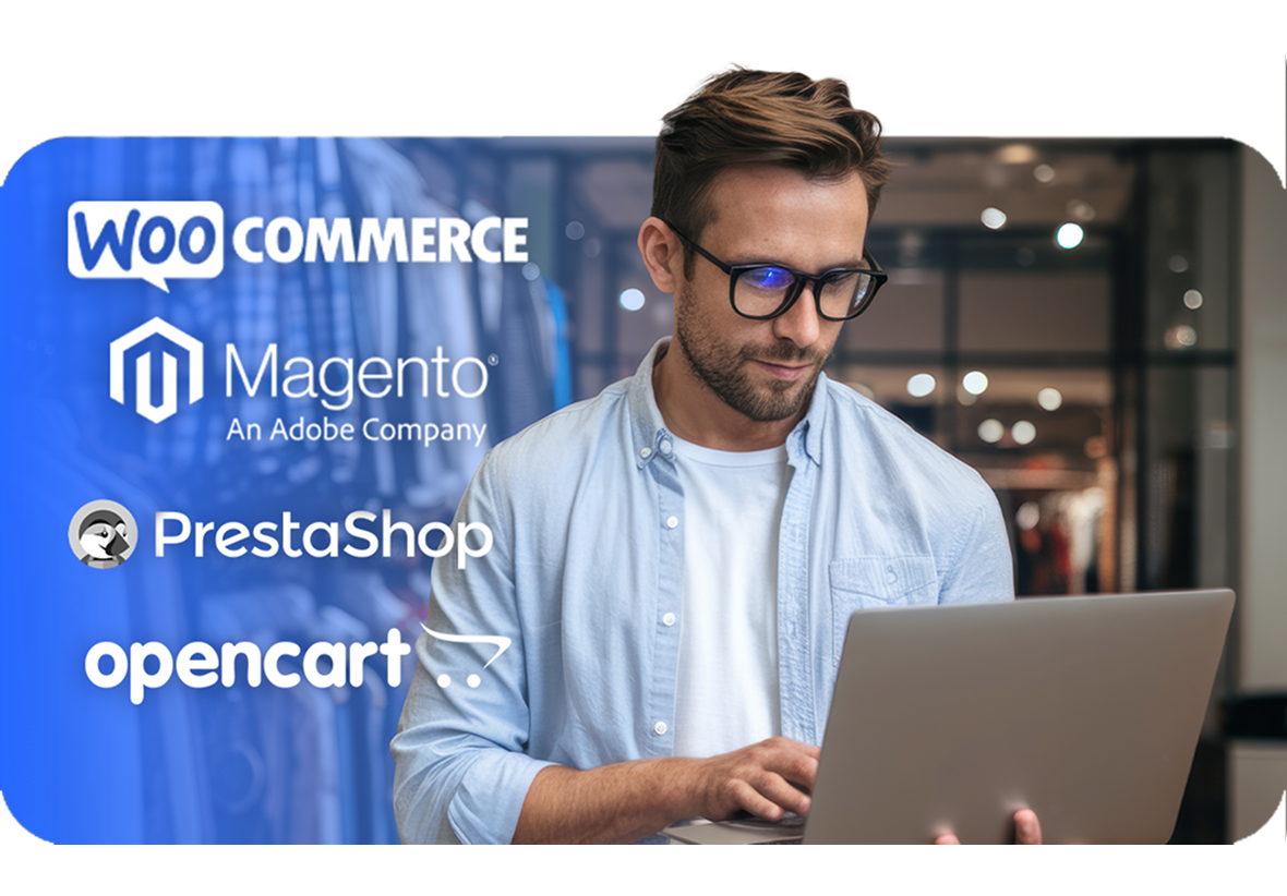 A laptop screen shows the checkout page of an online shopping website